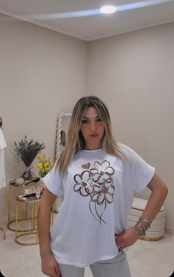 T-shirt fiori