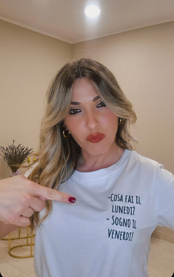 T-shirt cosa faccio il lunedi